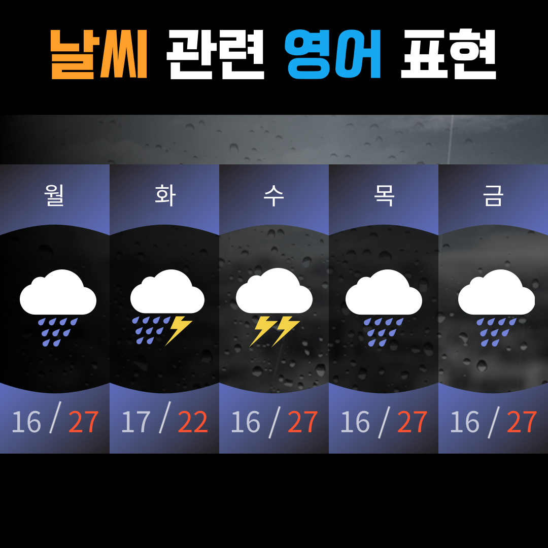 날씨 관련 영어 표현 배우기