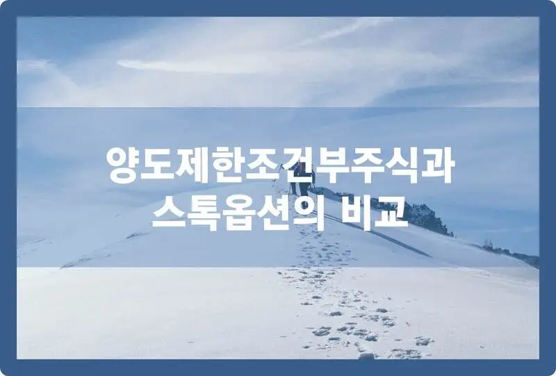 양도제한조건부주식과 스톡옵션의 비교