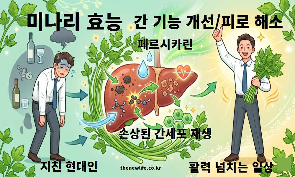 미나리 효능 간 기능 개선 피로 해소