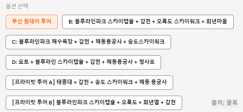 부산 여행, 원데이 시티투어: 해동용궁사, 태종대, 송도해수욕장, 감천문화마을