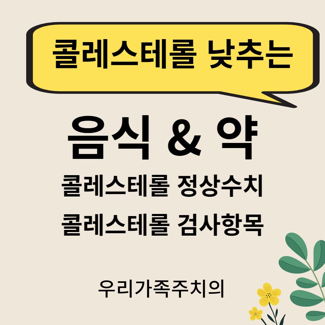 콜레스테롤 낮추는 방법