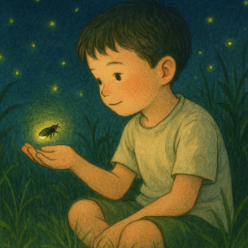 주인공과 반딧불이의 모습