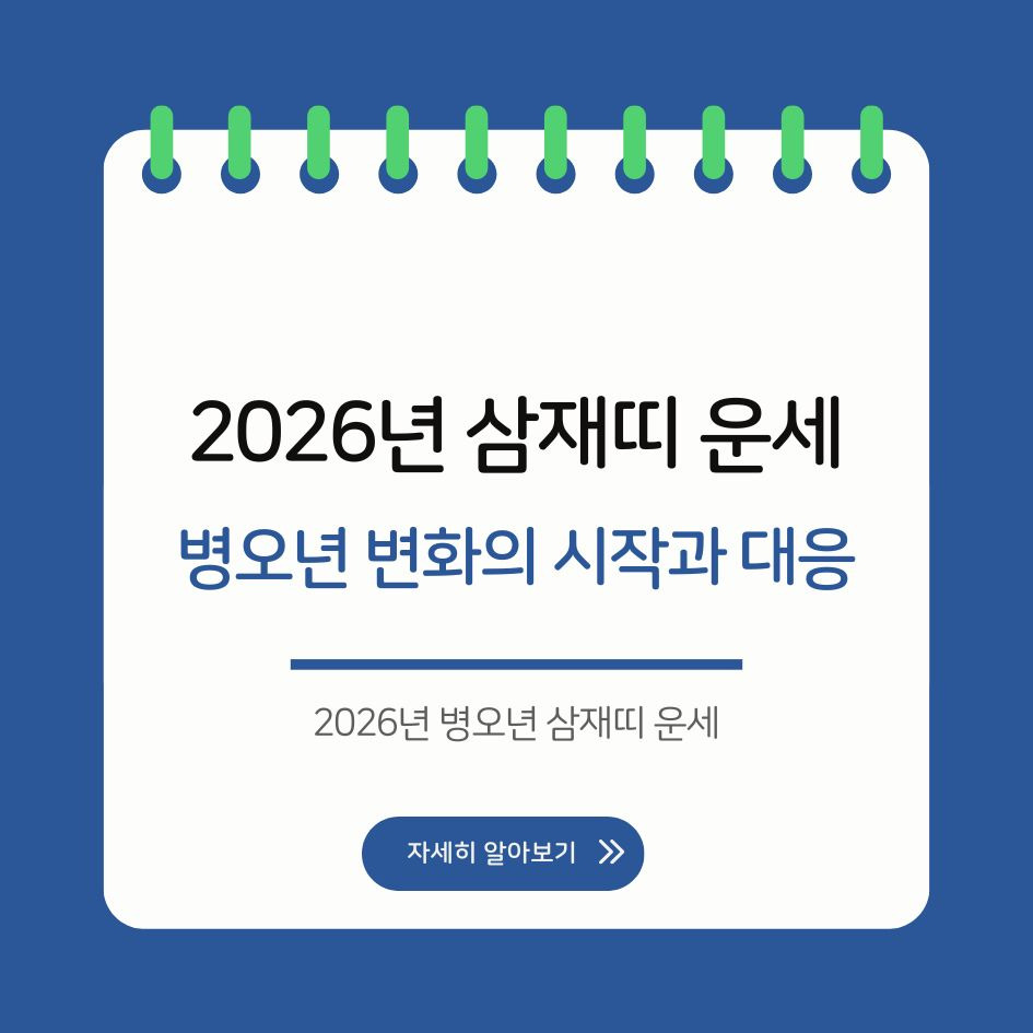 2026년 병오년 삼재띠 운세 이미지