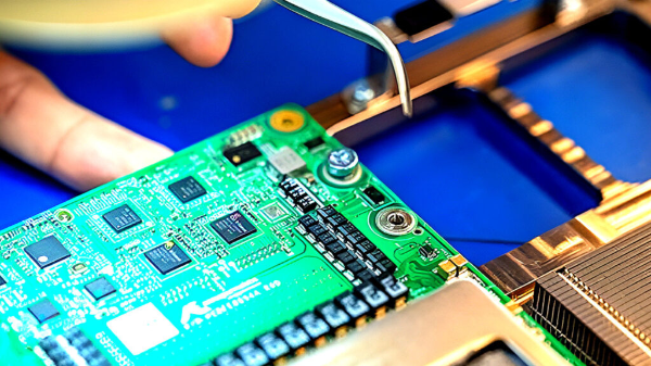 AI 반도체 칩 한국기업 클로즈업.