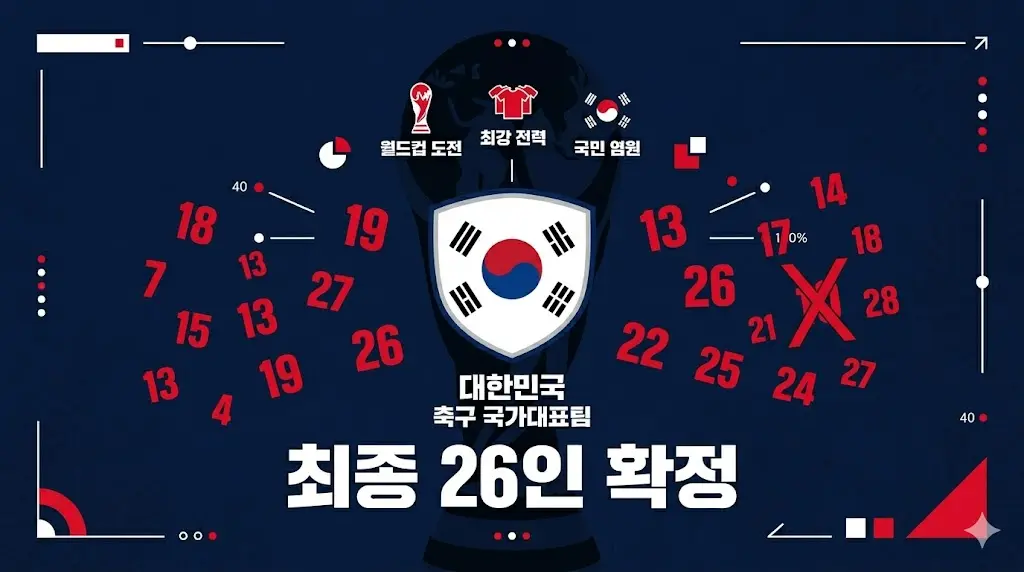 태극전사 최종 26인 확정 국가대표팀 이미지