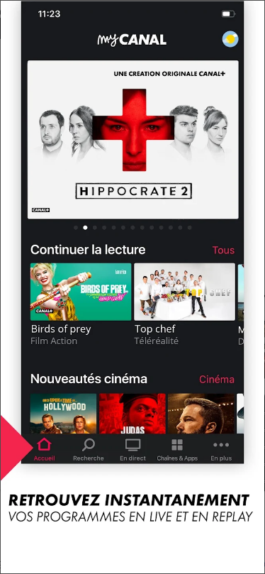 myCANAL&#44; TV en live et replay