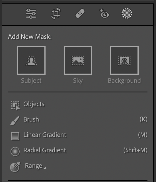 라이트룸 그라데이션 Mask