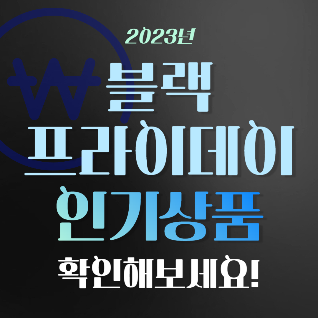 2023 블랙프라이데이 인기상품 TOP 10