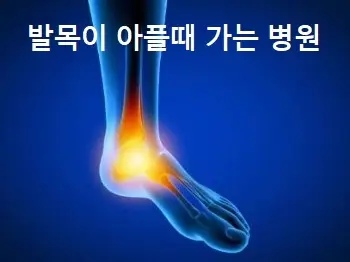 발목이 아플때 가는 병원