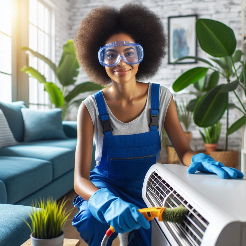 천정형 에어컨 청소