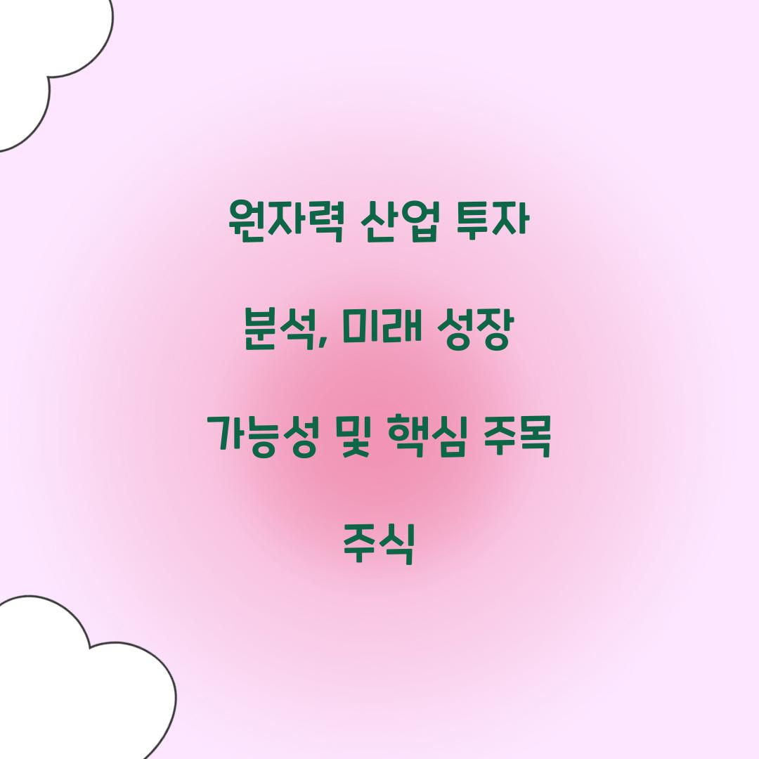 원자력 산업 투자 분석