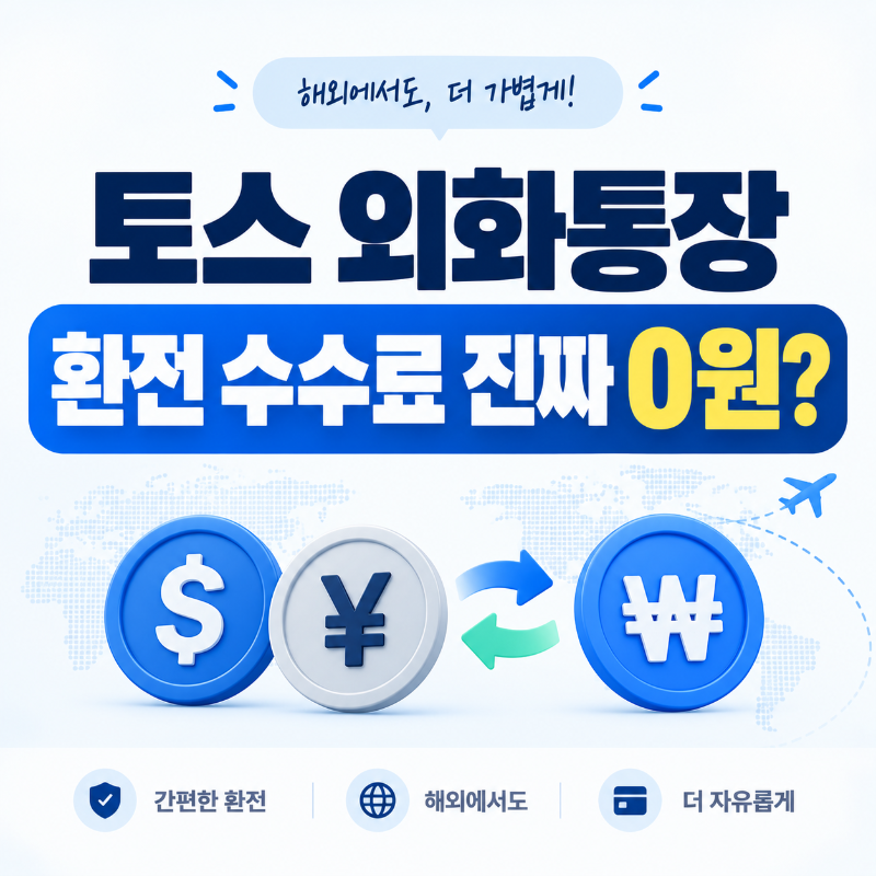 토스 외화통장 원화 외화 환전 살 때 팔 때 환율 우대 100% 설명