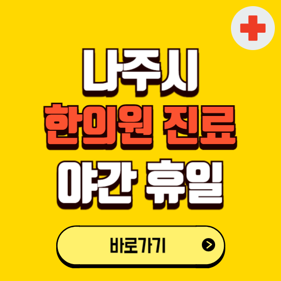 나주시 야간 휴일 한의원 한방병원 찾기 ❘ 24시 일요일 주말 연휴 응급진료 추천 잘하는 곳
