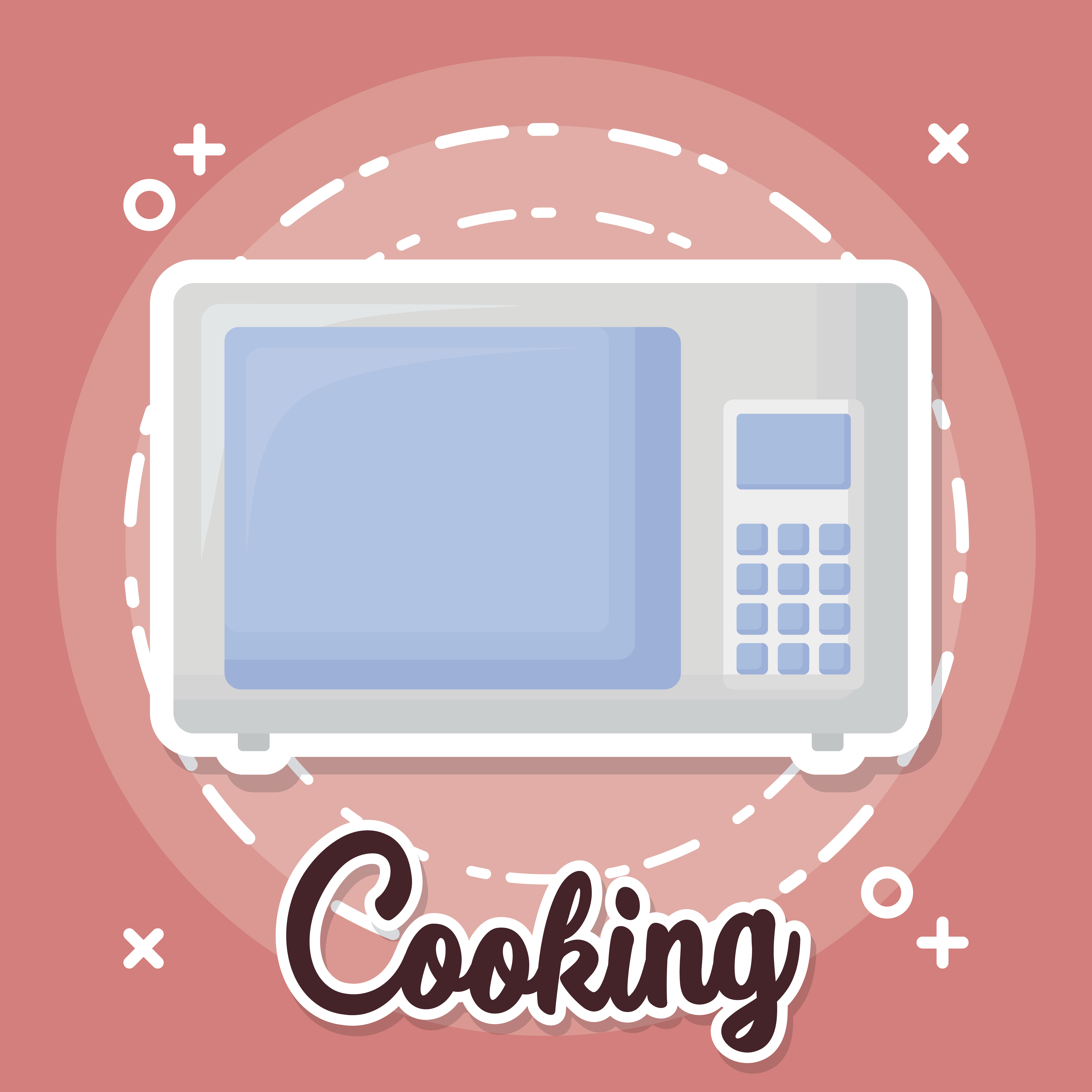 전자레인지에 간편식을 조리하는 모습