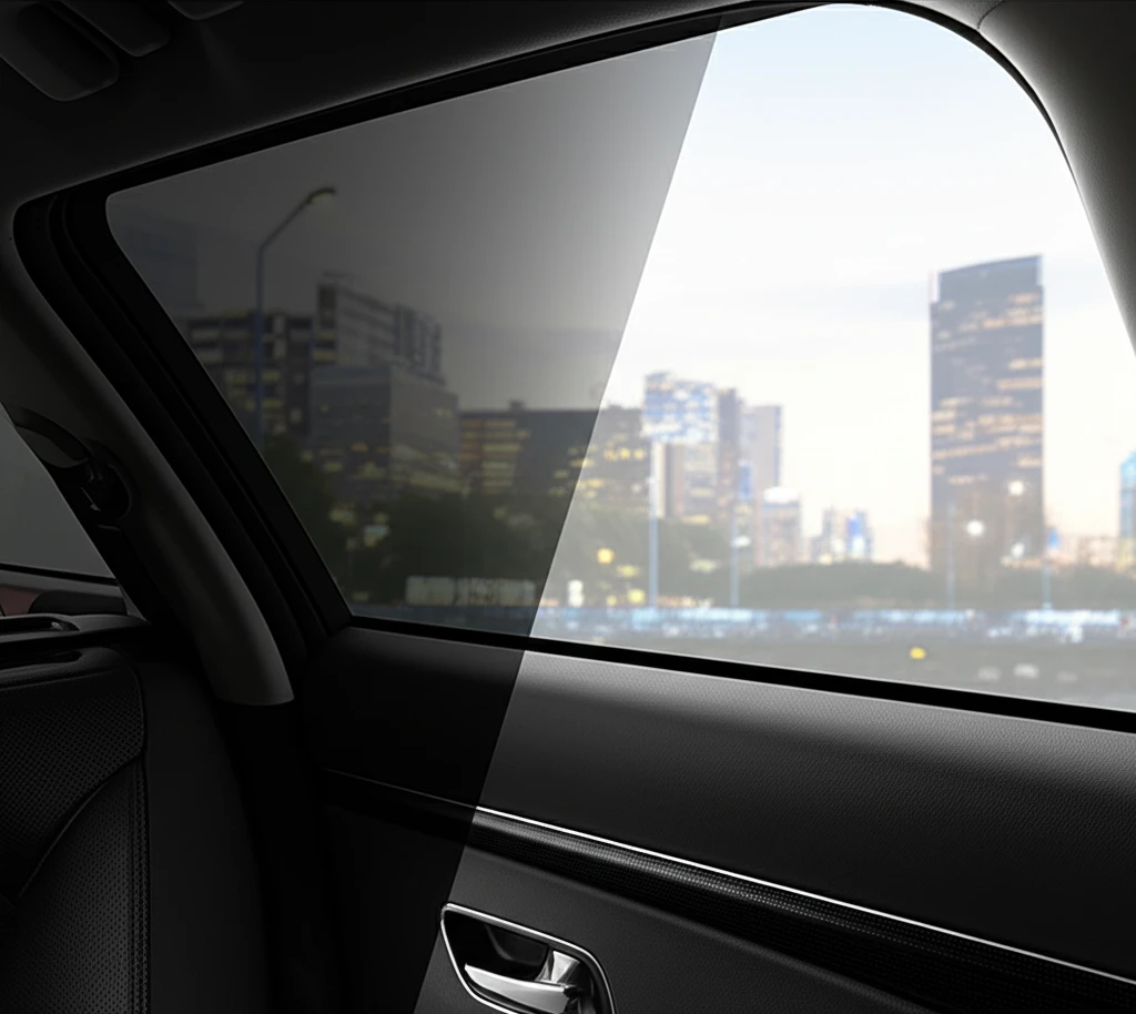 자동차 뒷좌석 썬팅 농도 선택, 프라..