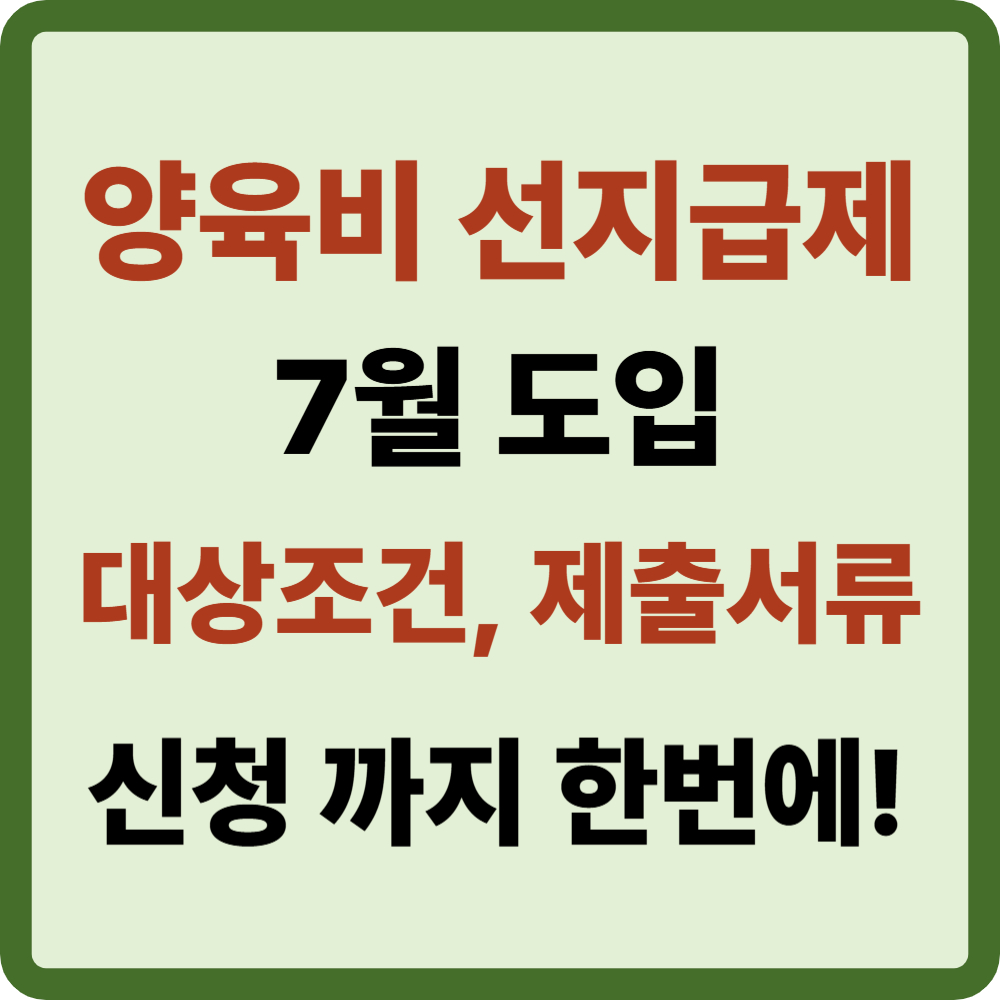 양육비 선지급제