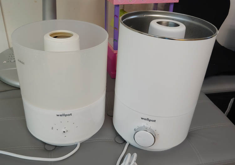 웰포트 스팀타임 가열식 가습기 구버전과 신버전 이미지