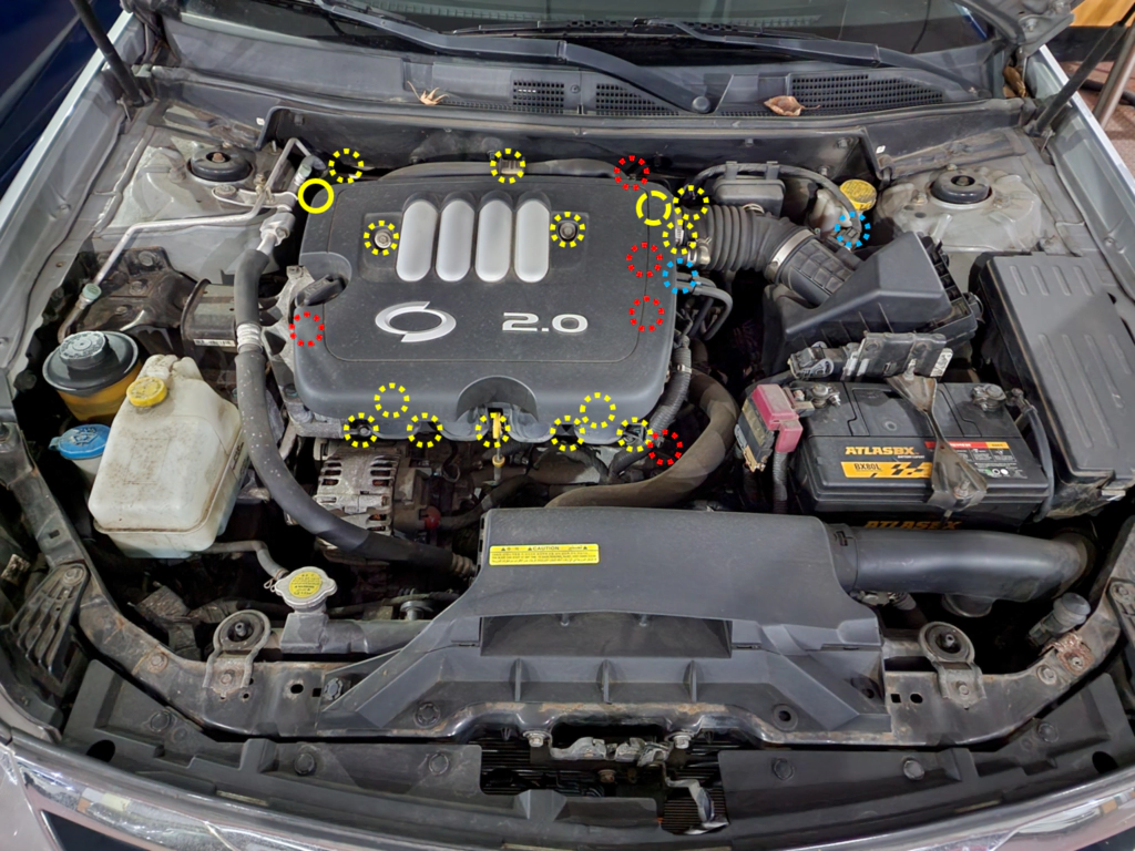 흡기 매니폴드 탈거를 위한 사전 작업