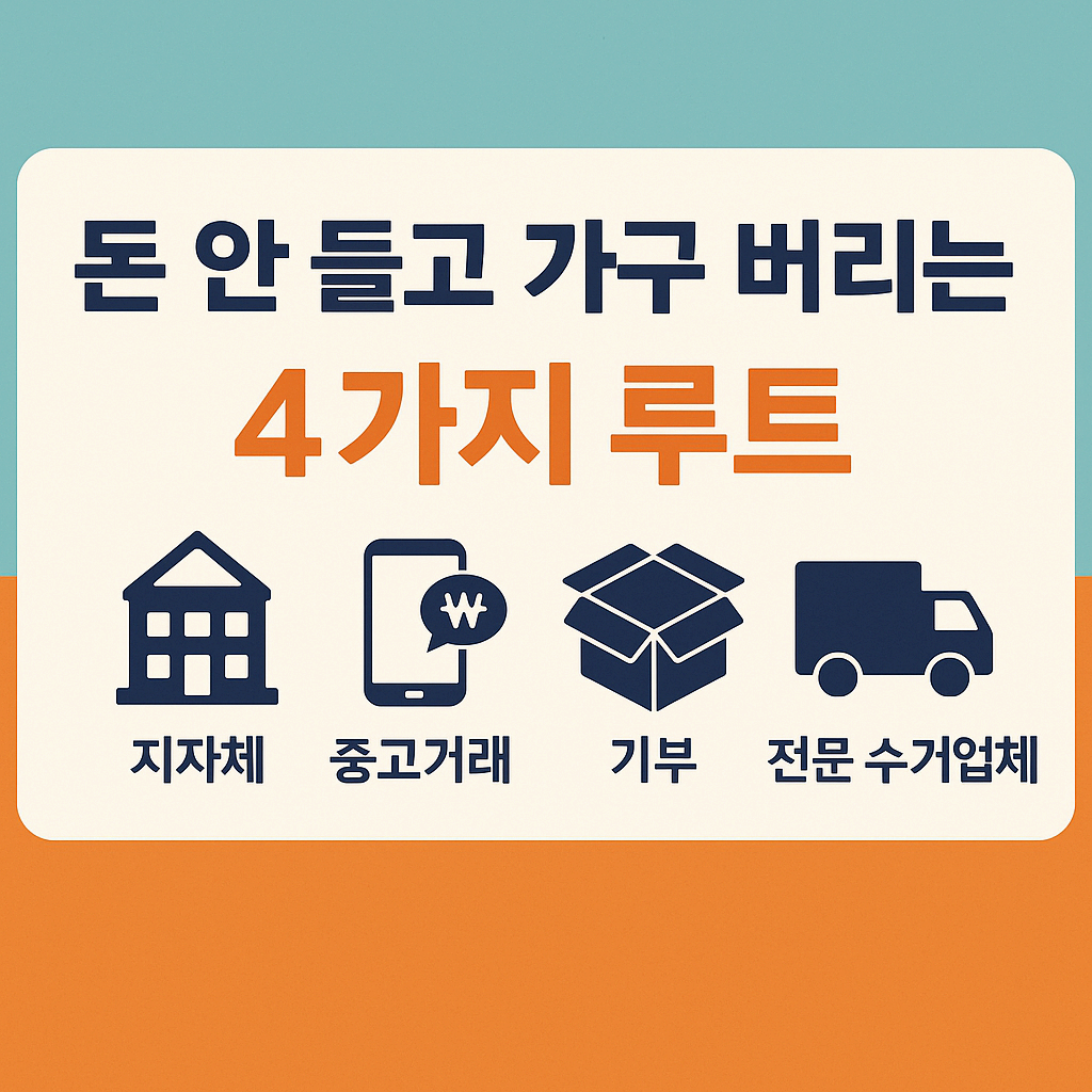 돈 안 들고 가구 버리는 4가지 루트