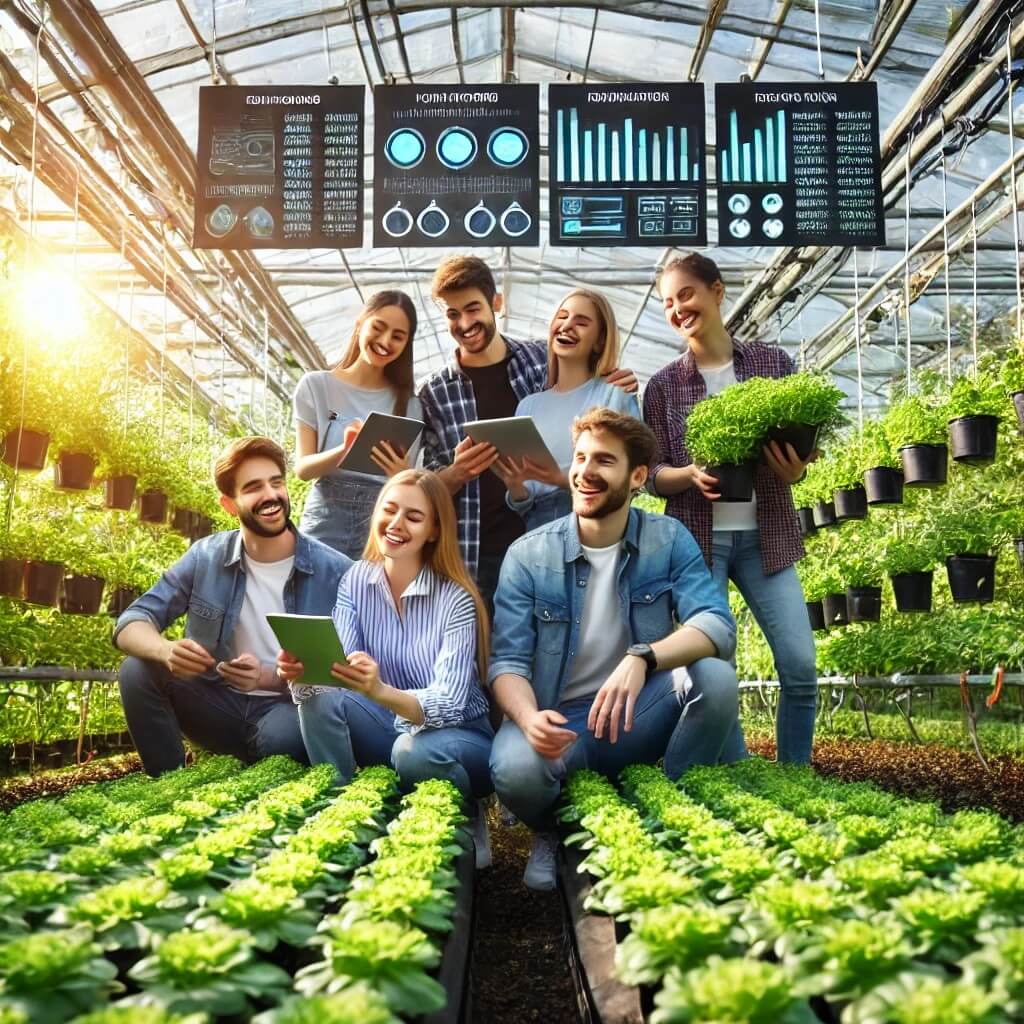 젊은 청년들이 농업의 미래가치를 만드는 모습