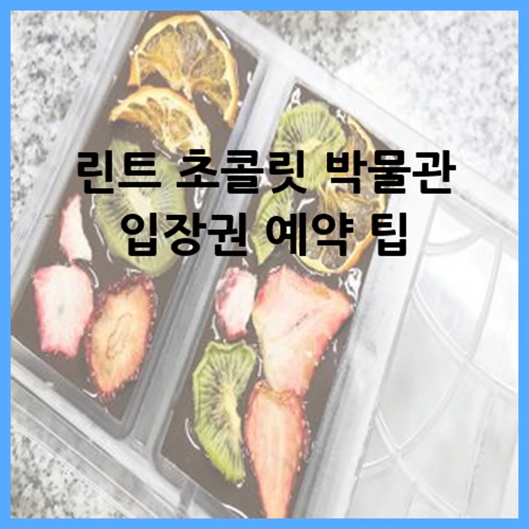 린트 초콜릿 박물관 입장권 예약 팁