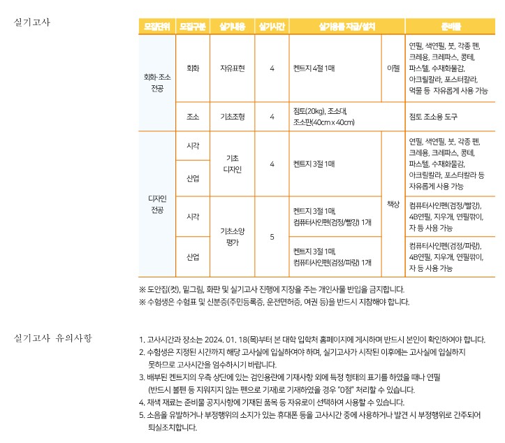가천대 실기고사 2024