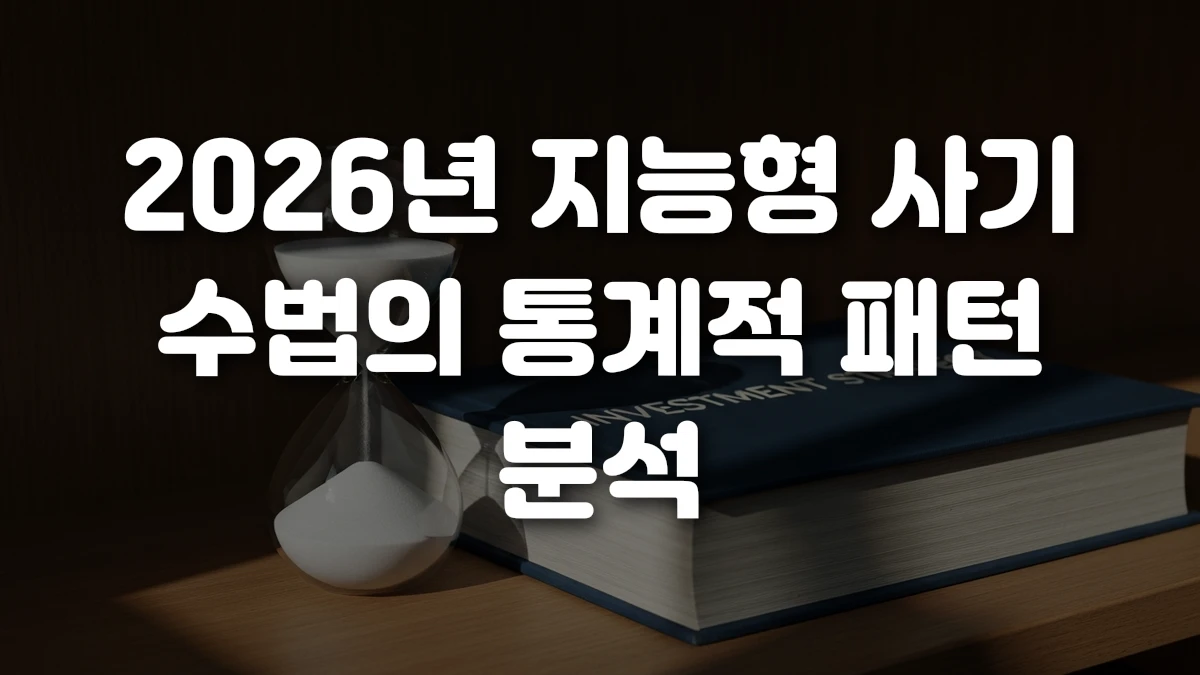 2026년 지능형 사기 수법의 통계적 패턴 분석