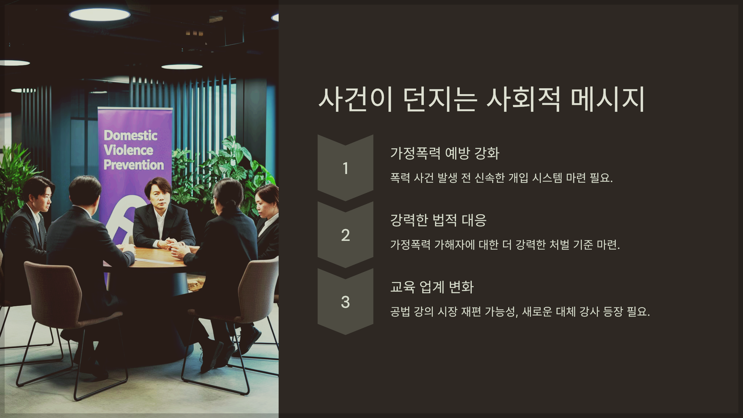 사건이 던지는 사회적 메시지