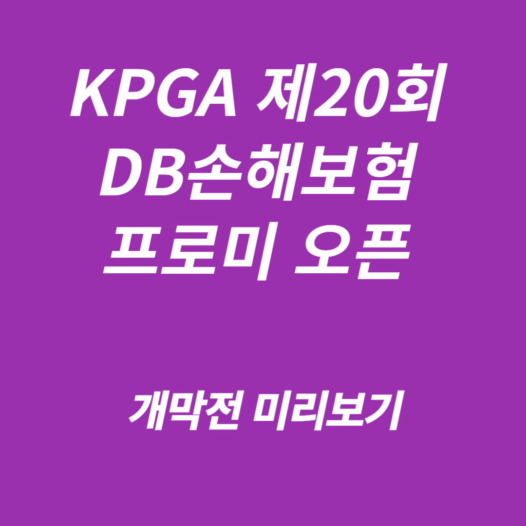 2025 제20회 DB손해보험 프로미 오픈