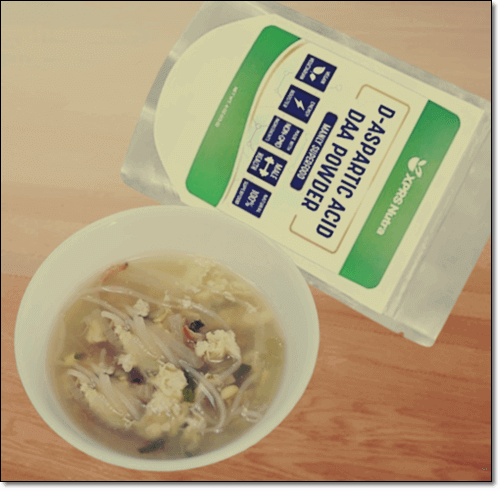 아스파르트산 분말과 콩나물국