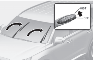 와이퍼-올리기(출처-현대차-사용설명서)