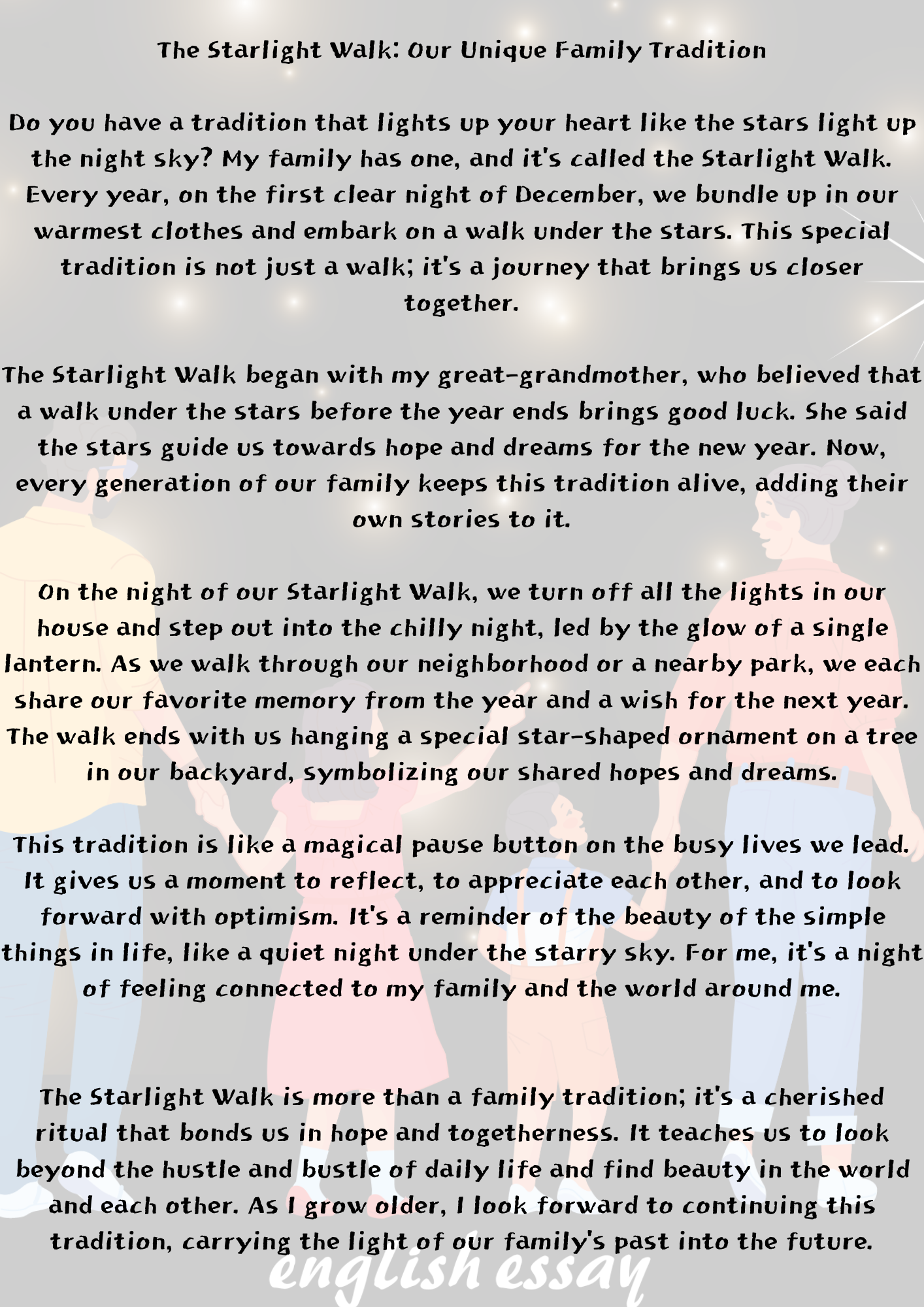 The Starlight Walk: Our Unique Family Tradition