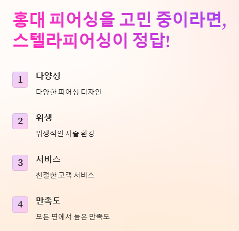 홍대 피어싱 스텔라피어싱