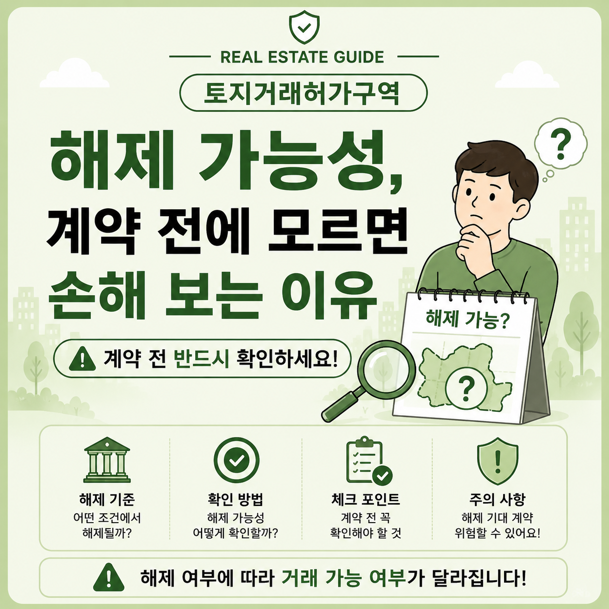 토지거래허가구역 해제 가능성 확인 방법과 계약 전 주의사항