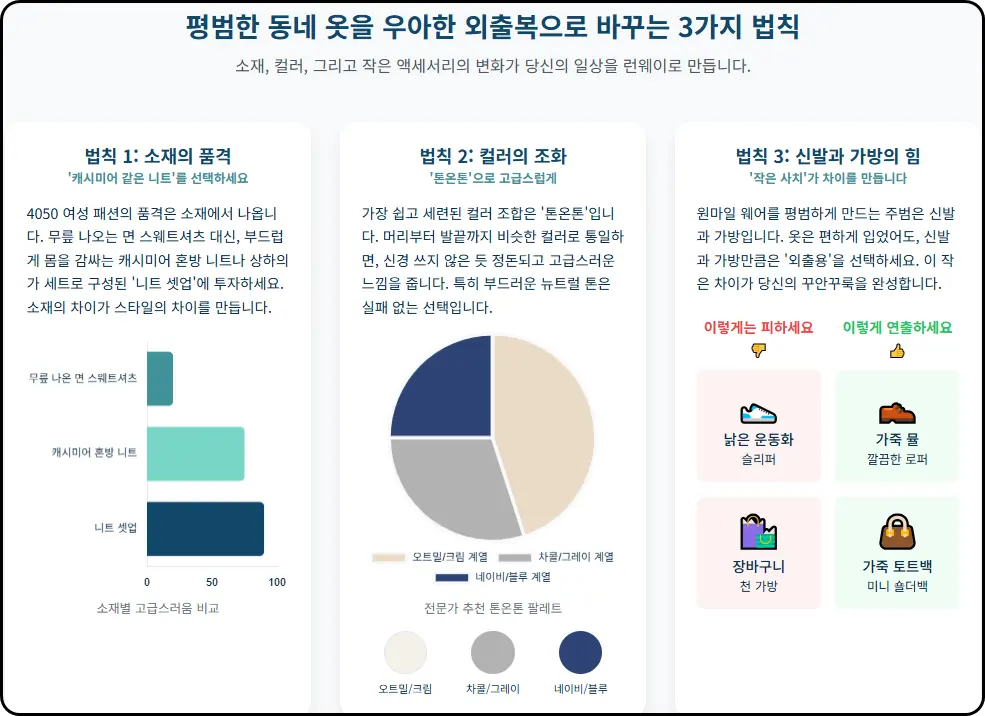 평범한 면 대신 '캐시미어 같은 니트'를 선택하세요
