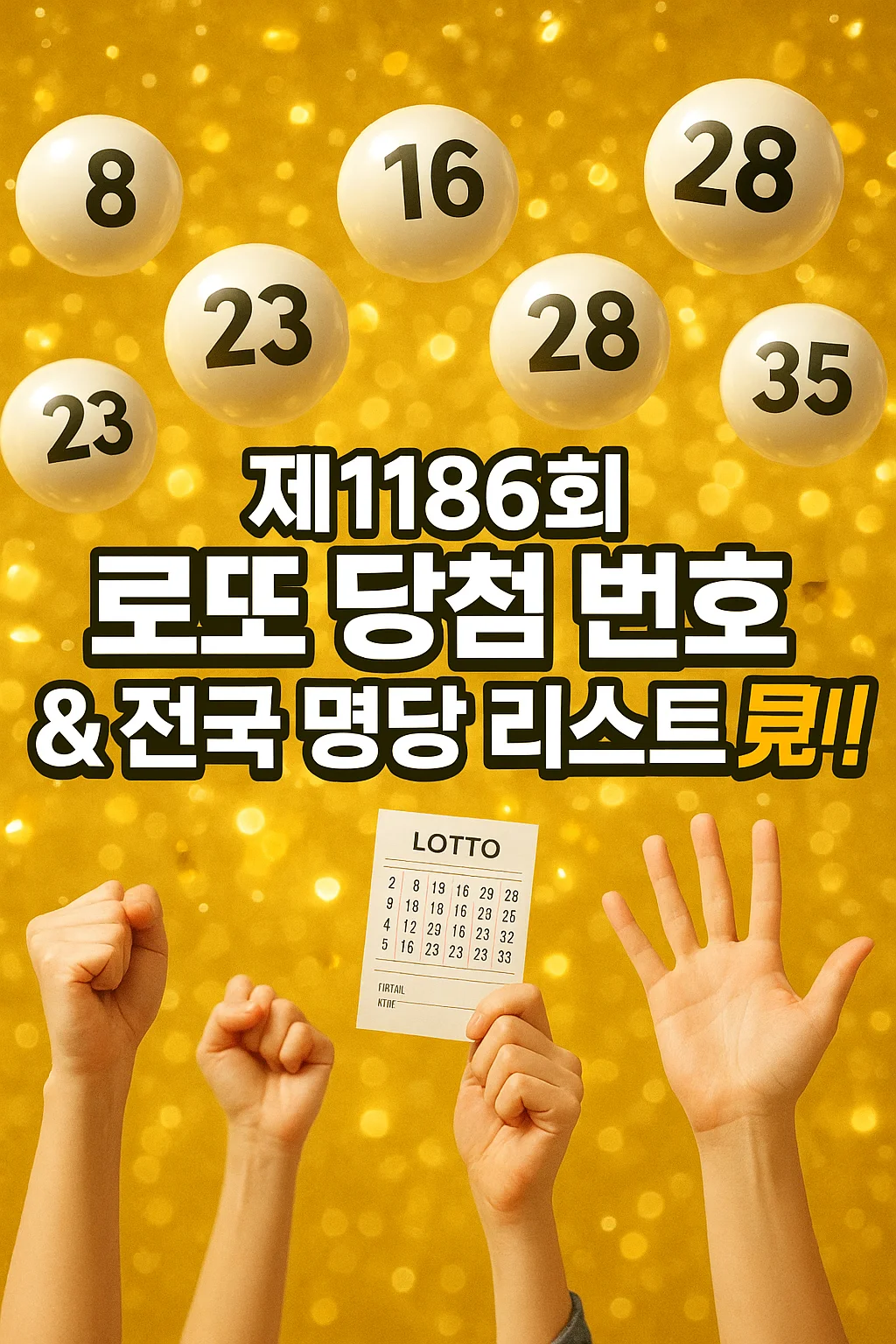 1186회 로또 당첨 번호, 당첨 지역 판매점 리스트, 전국 로또 명당 총정리