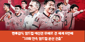 10회 연속 월드컵 본선 진출