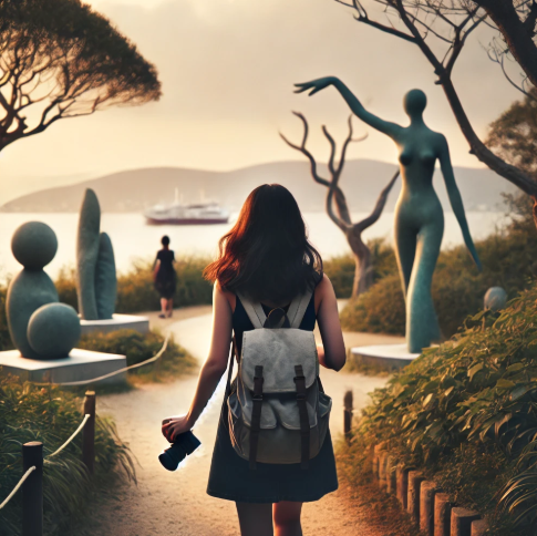 혼자서 나오시마 섬 여행 사진