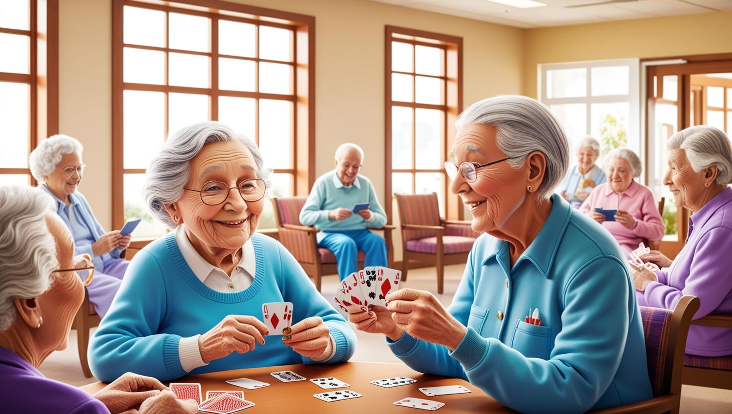 요양센터에서 쉬는 모습