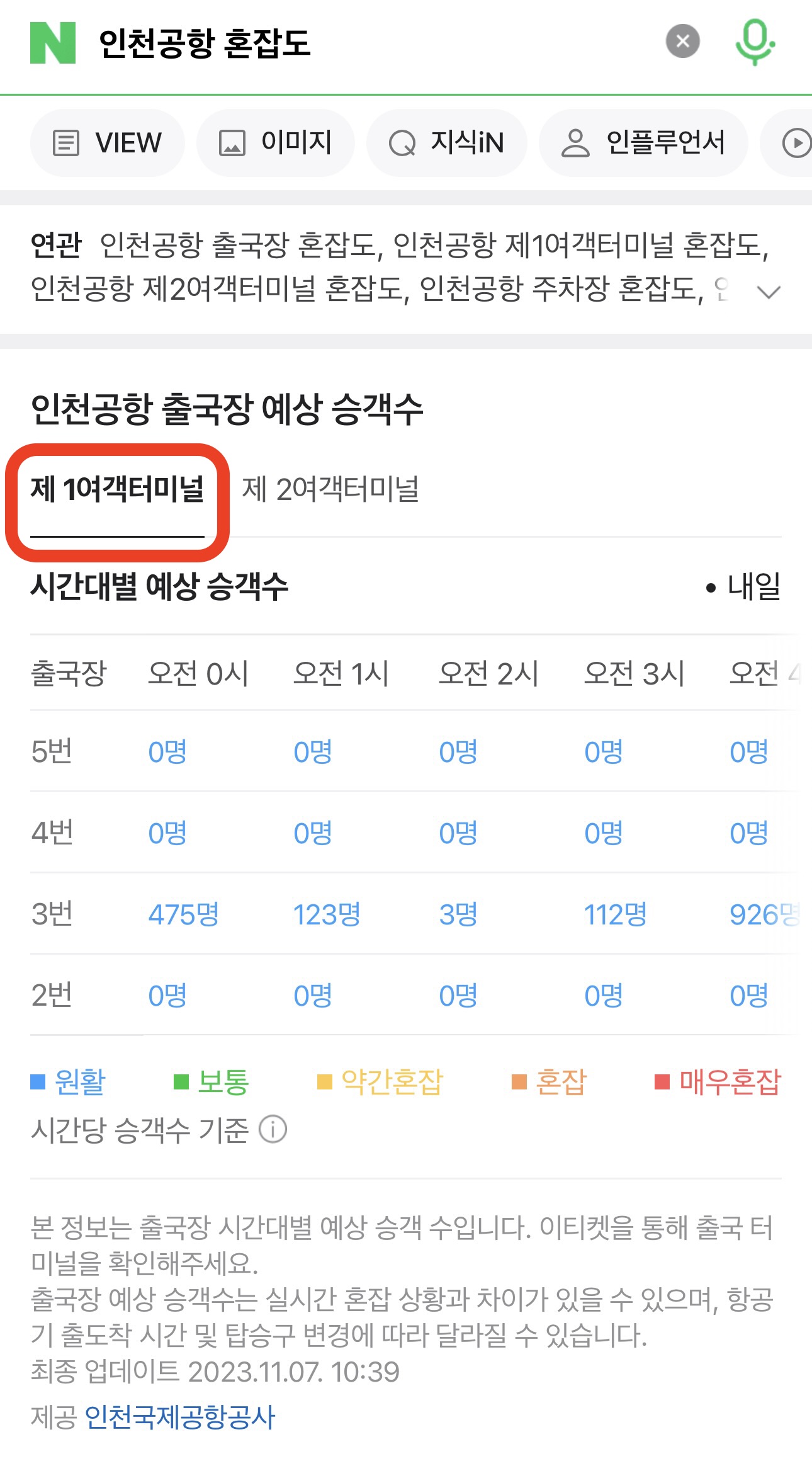 인천공항 혼잡도1