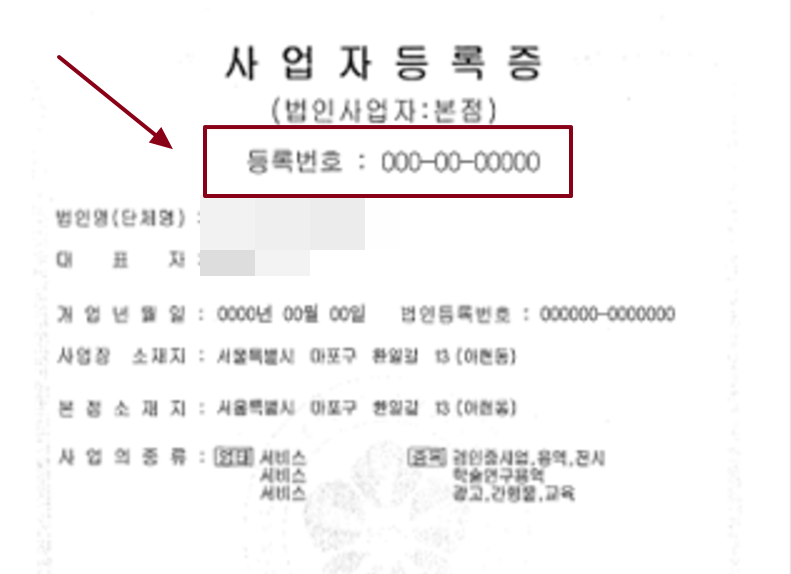 사업자등록번호를 통한 다양한 활용도