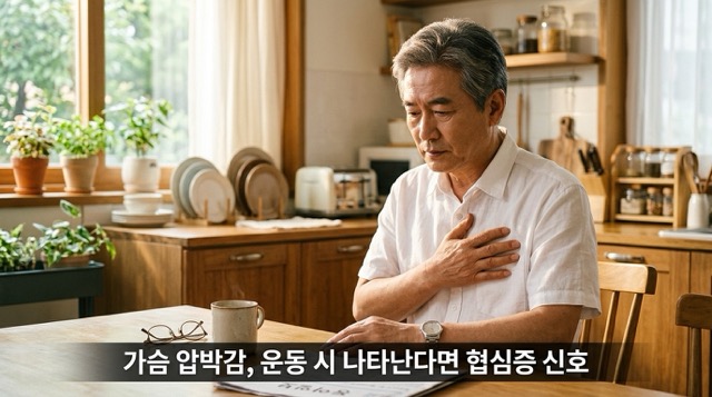 관상동맥질환 전조증상 가슴통증 압박감