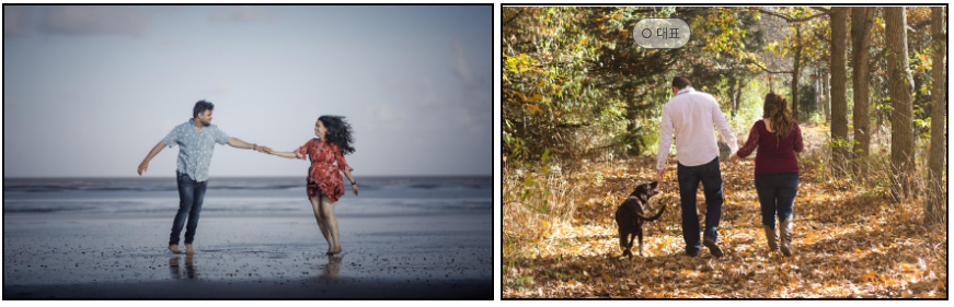 다정한 연인의 여행장면