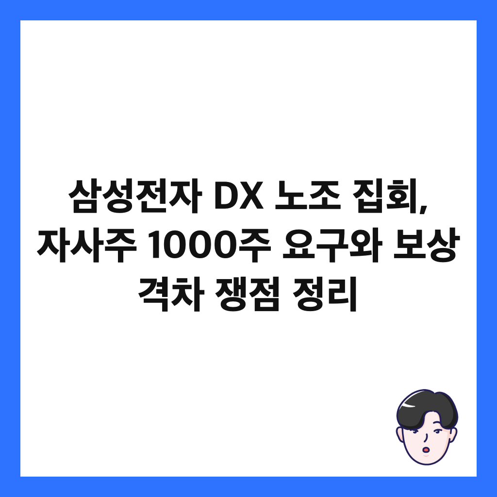 삼성전자 DX 노조 집회, 자사주 1000주 요구와 보상 격차 쟁점 정리 썸네일