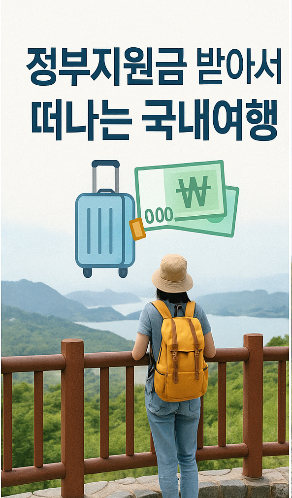 2025 정부지원금으로 떠나는 국내여행 &mdash; 숙박비&middot;KTX&middot;체험비 알뜰하게 받는 법 관련 사진.