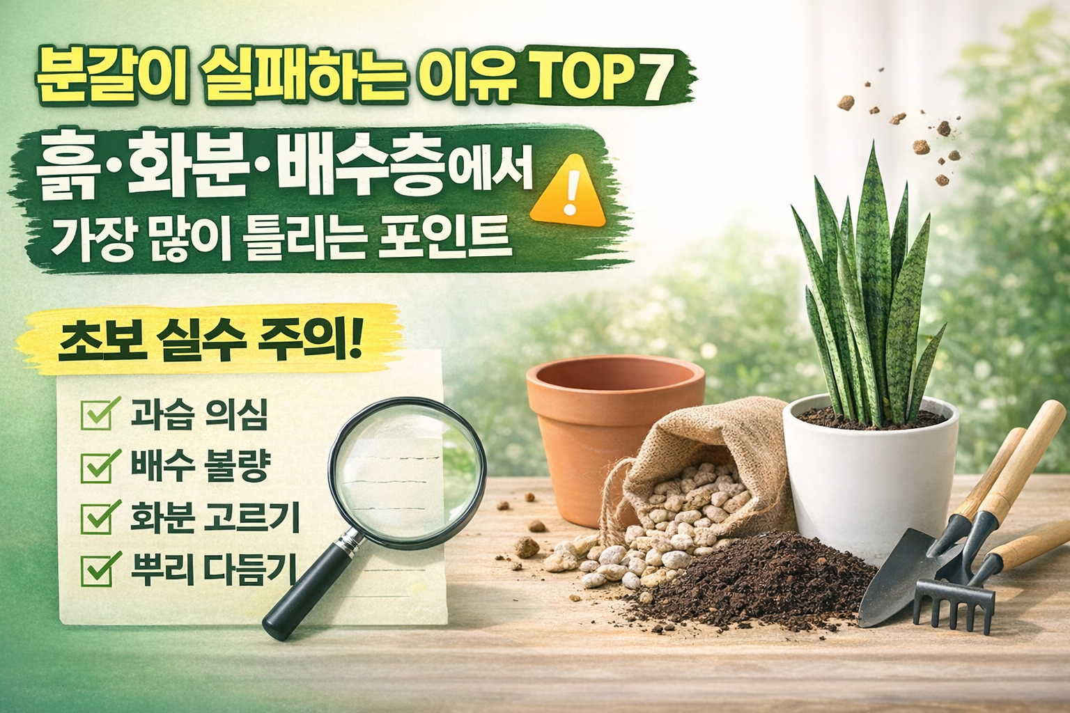 분갈이 실패하는 이유 TOP 7