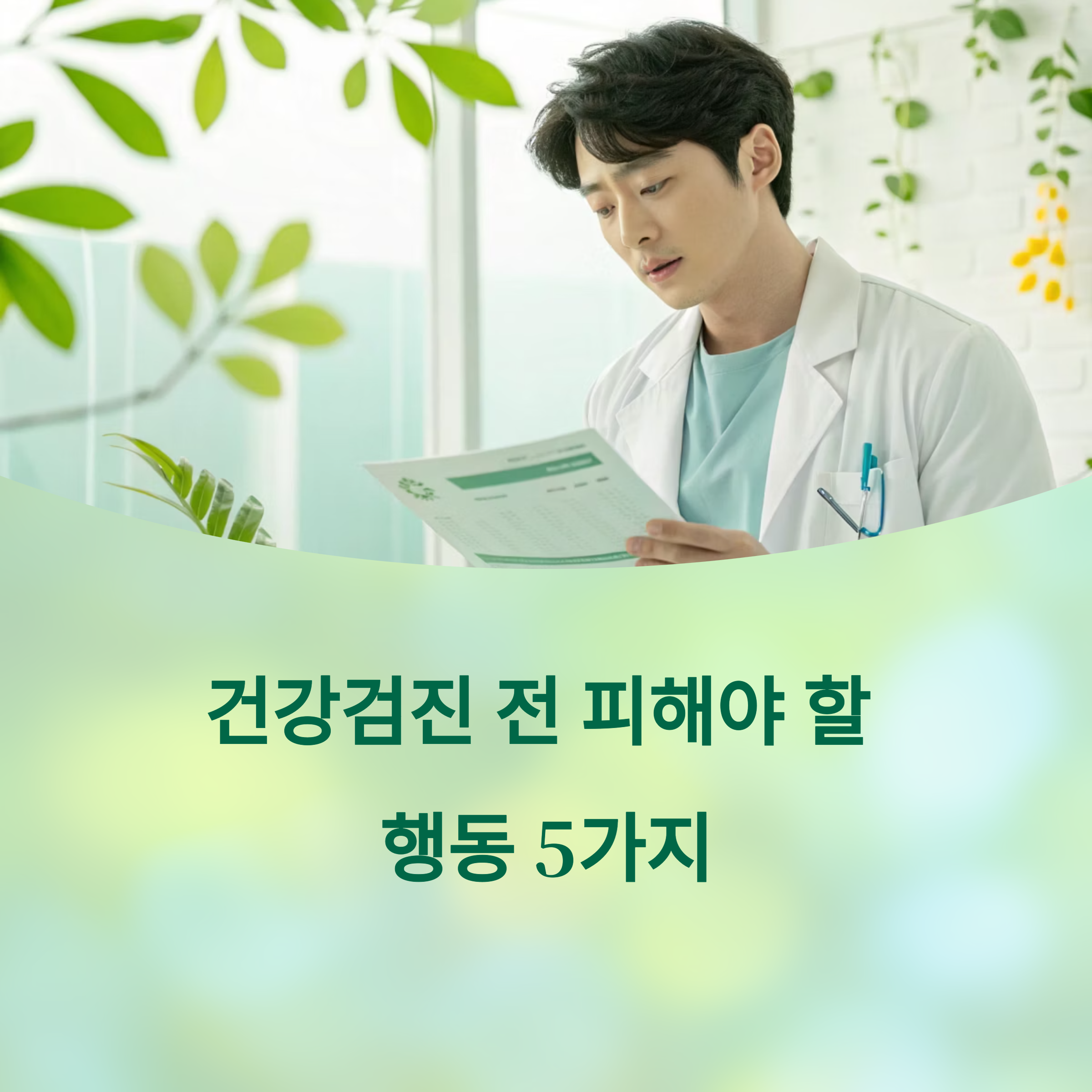 건강검진 전 피해야 할 행동 5가지, 정확한 결과를 위한 핵심 체크포인트에 대한 이미지