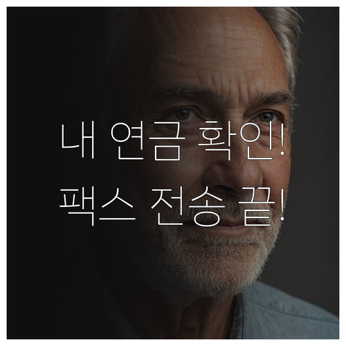 국민연금 예상액 조회 및 증명서 팩스..