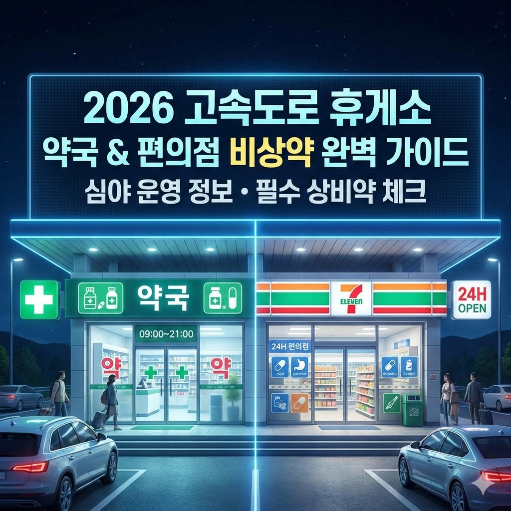 2026 고속도로 휴게소 약국 병원 위치 찾기와 비상약 구매 완벽 가이드