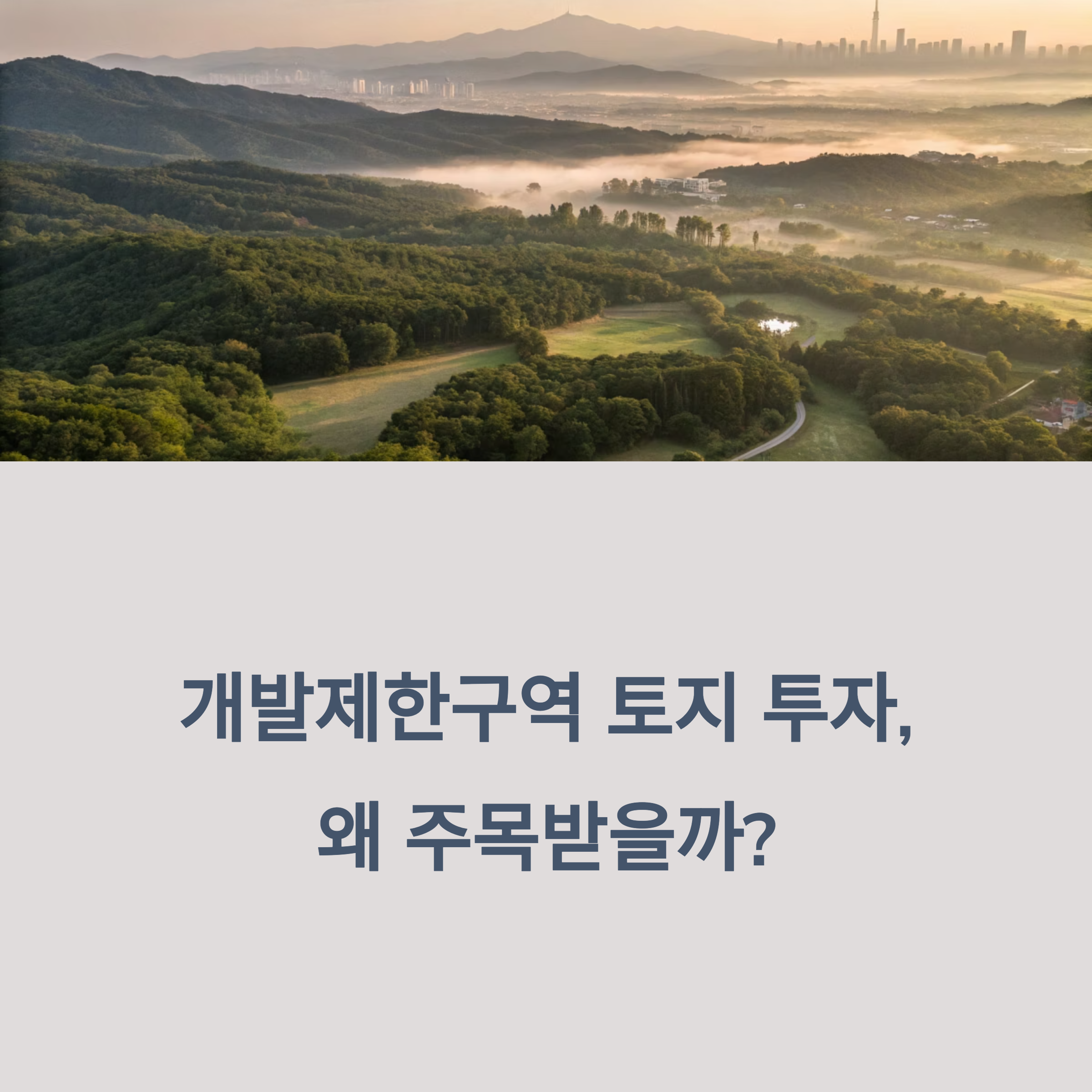 개발제한구역 토지 투자